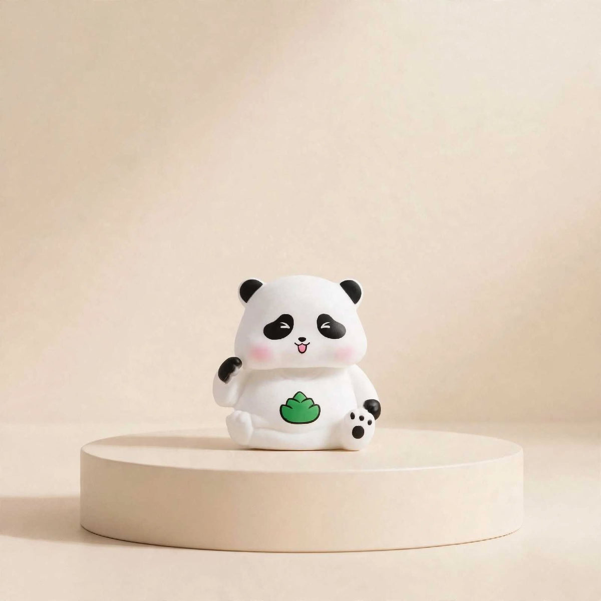 Mini Toys ( panda with Green leaf )