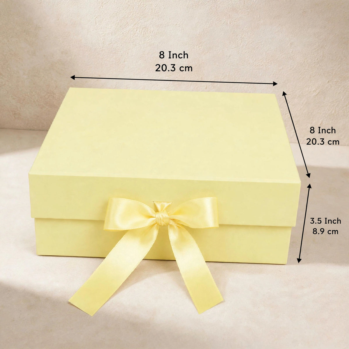 Plain Ribbon Box ( 8 × 8 × 3.5 )