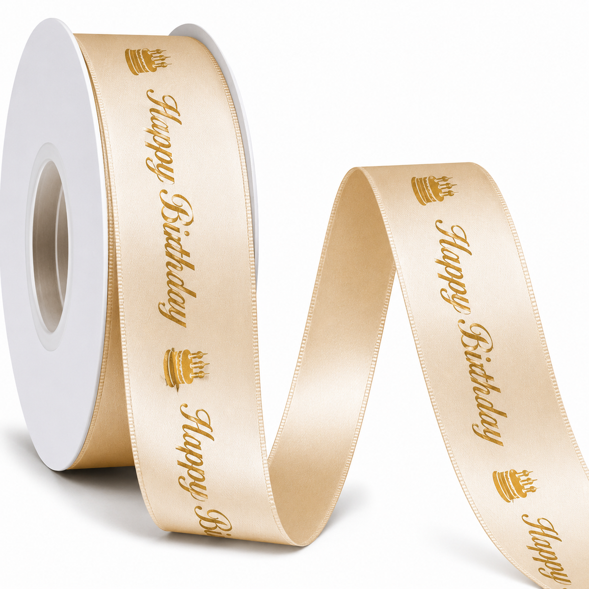 Printed Satin Ribbon ( Happy Birthday )
