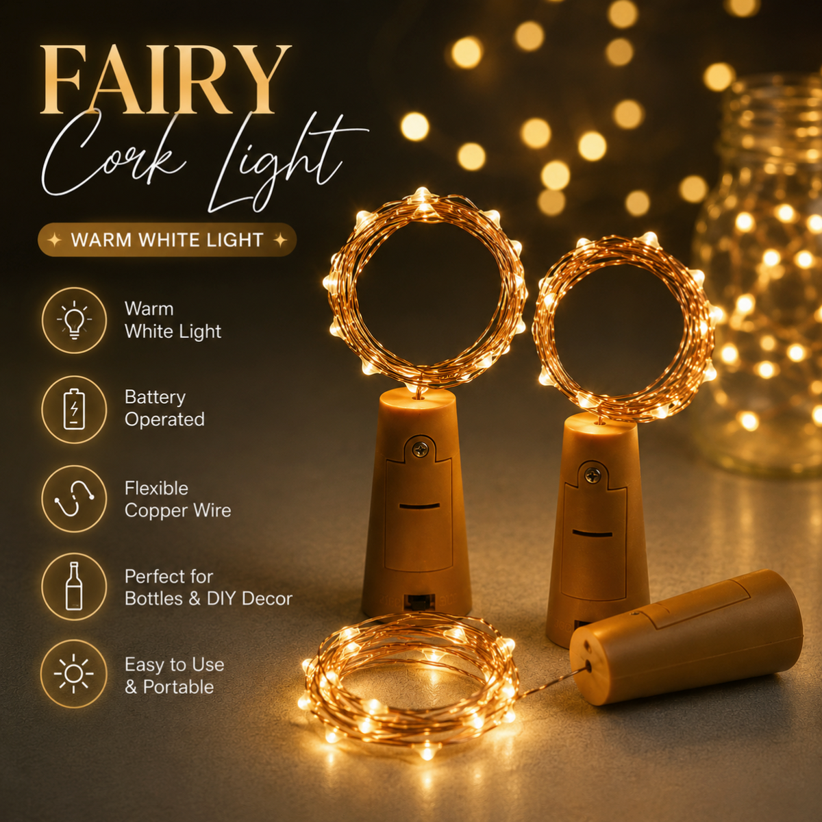 Fairy cork light