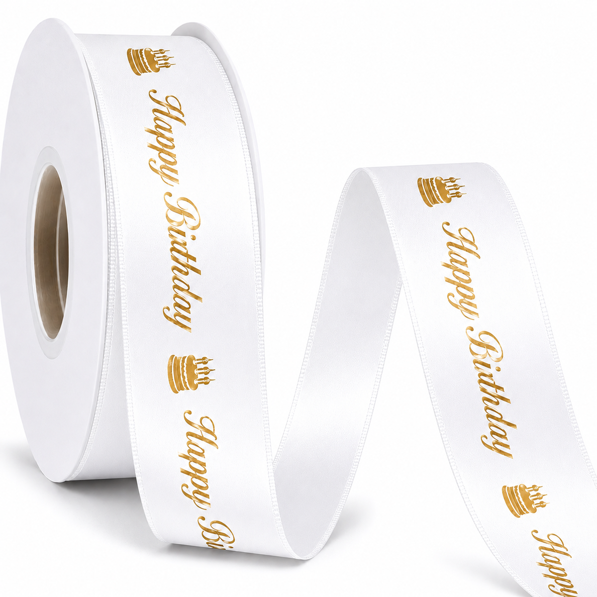 Printed Satin Ribbon ( Happy Birthday )