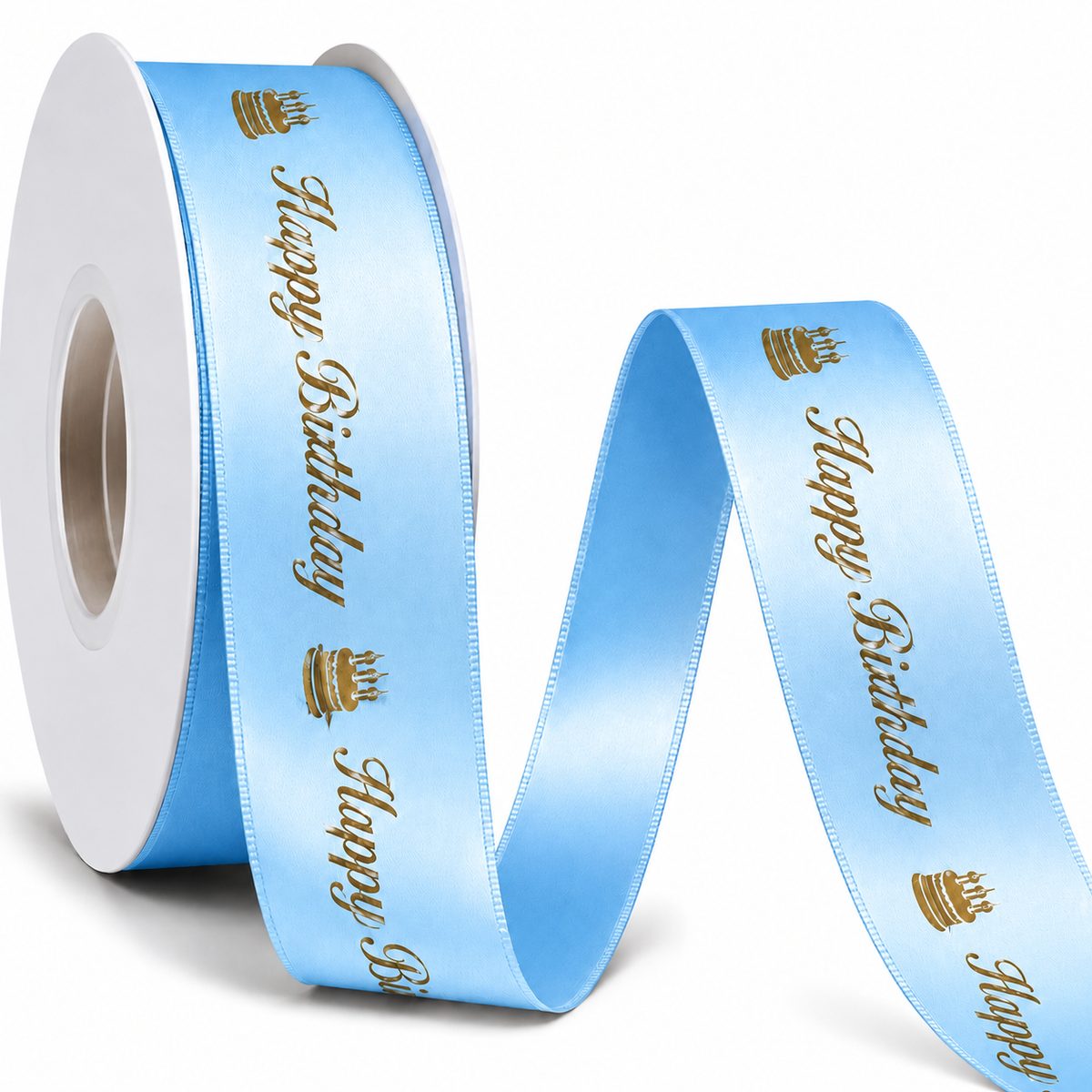 Printed Satin Ribbon ( Happy Birthday )