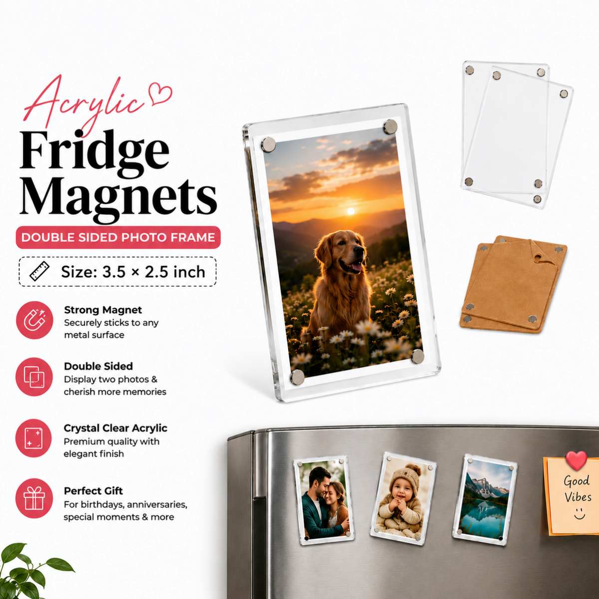 Acrylic fridge magnets