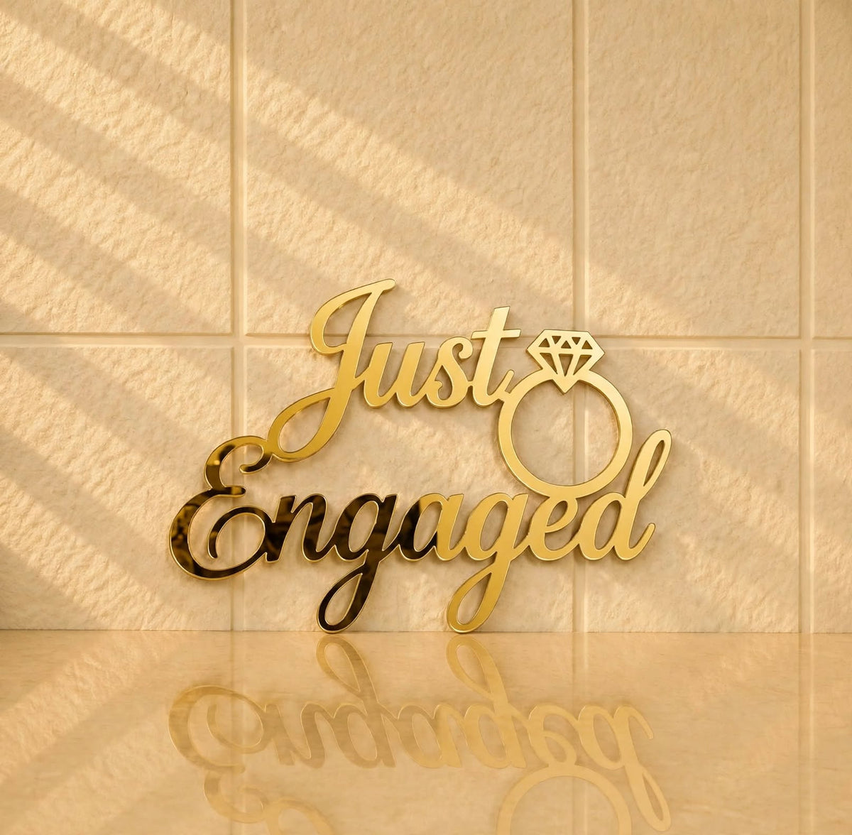 Just Engaged Acrylic cutout