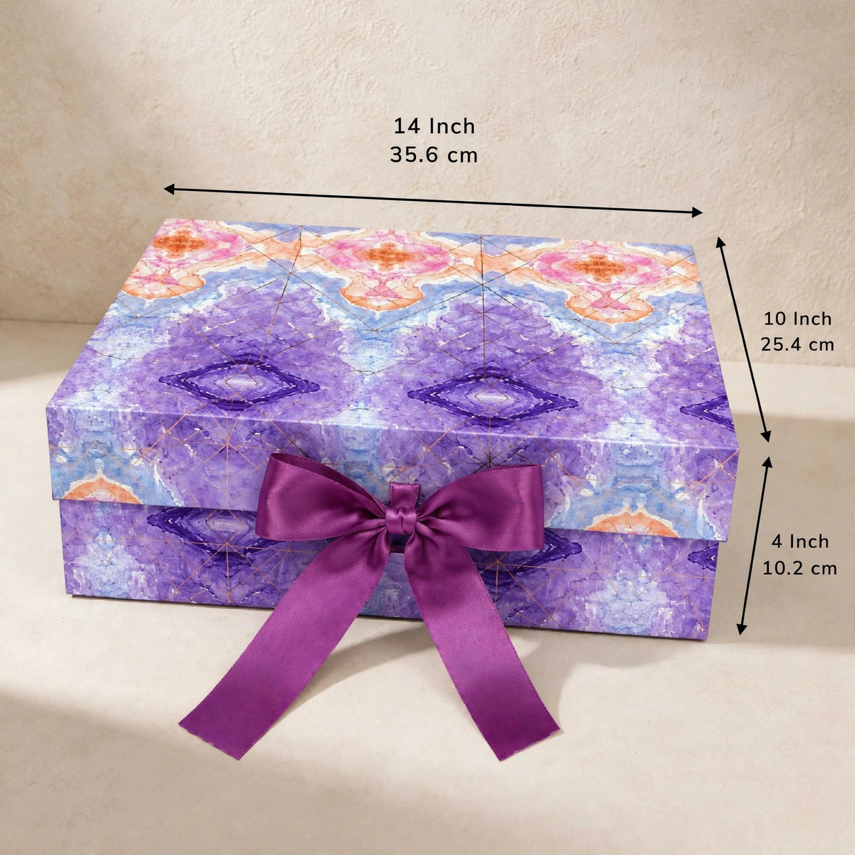 Printed Ribbon Box (14 × 10 × 4 )