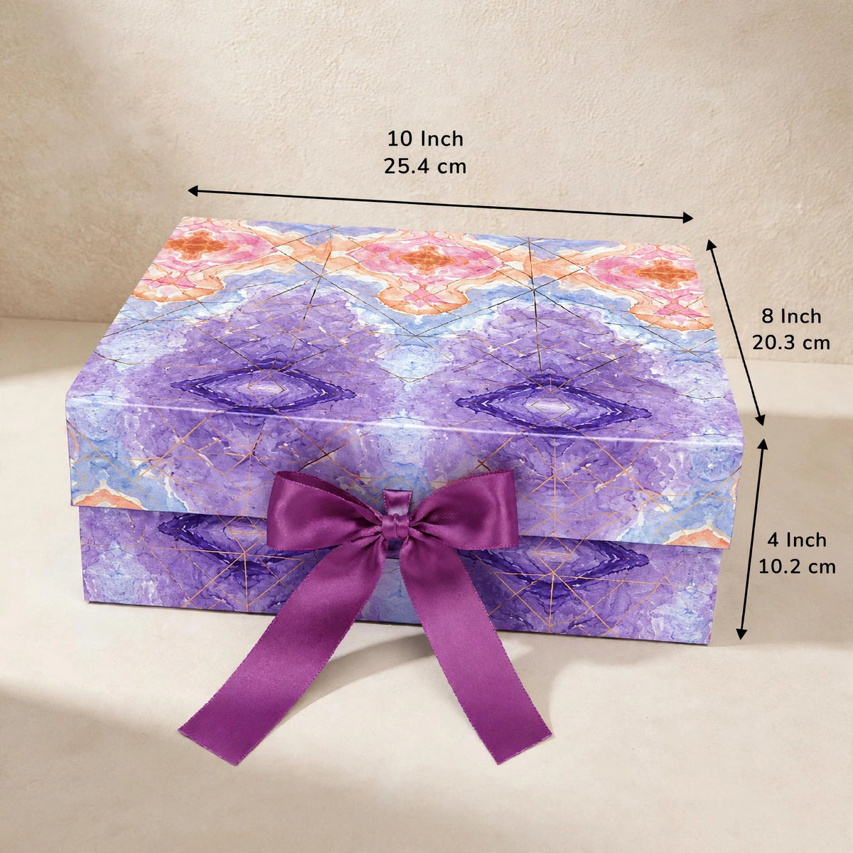 Printed Ribbon Box ( 10 × 8 × 4 )