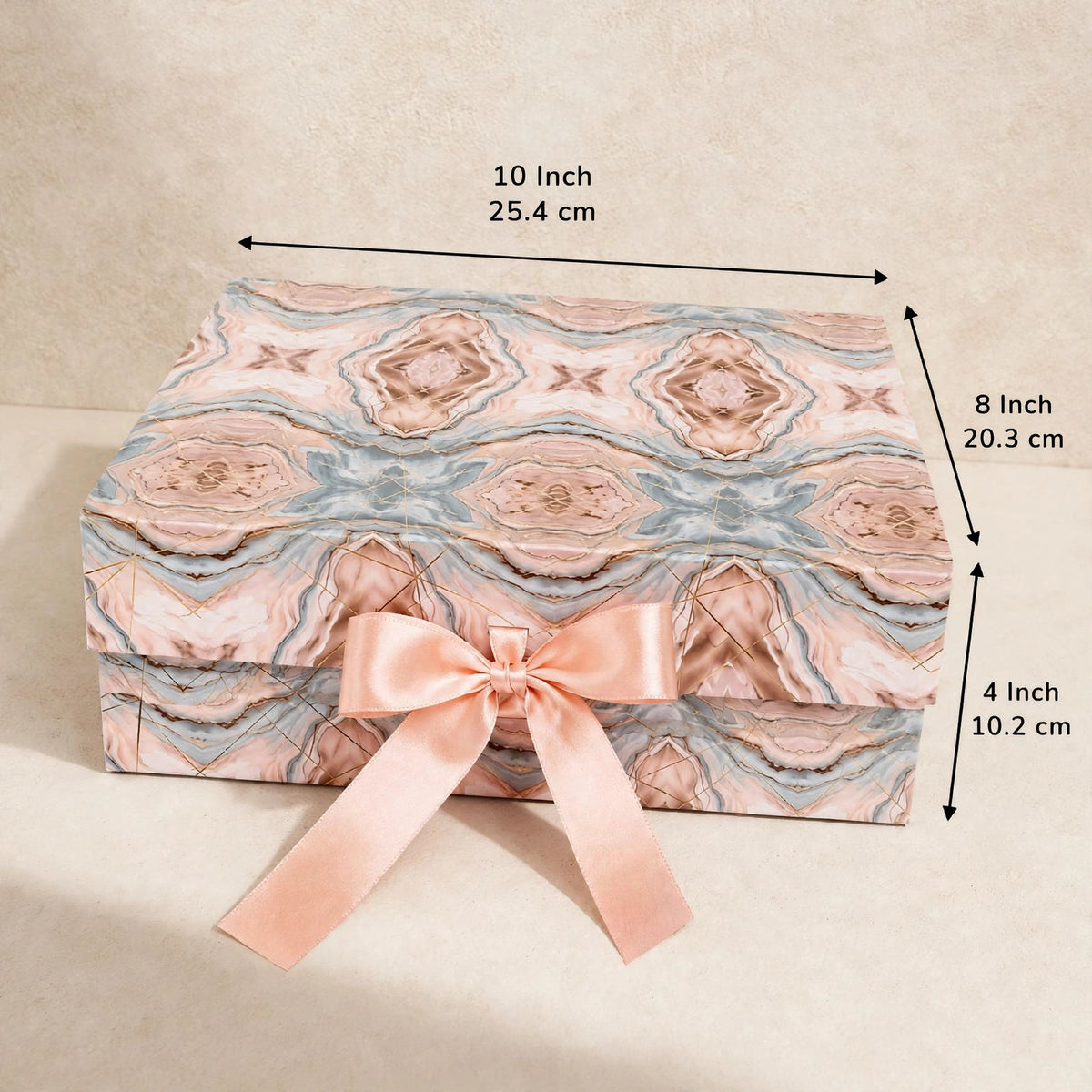 Printed Ribbon Box ( 10 × 8 × 4 )