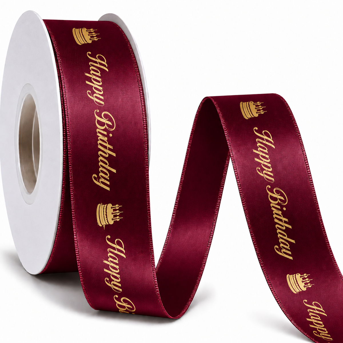 Printed Satin Ribbon ( Happy Birthday )