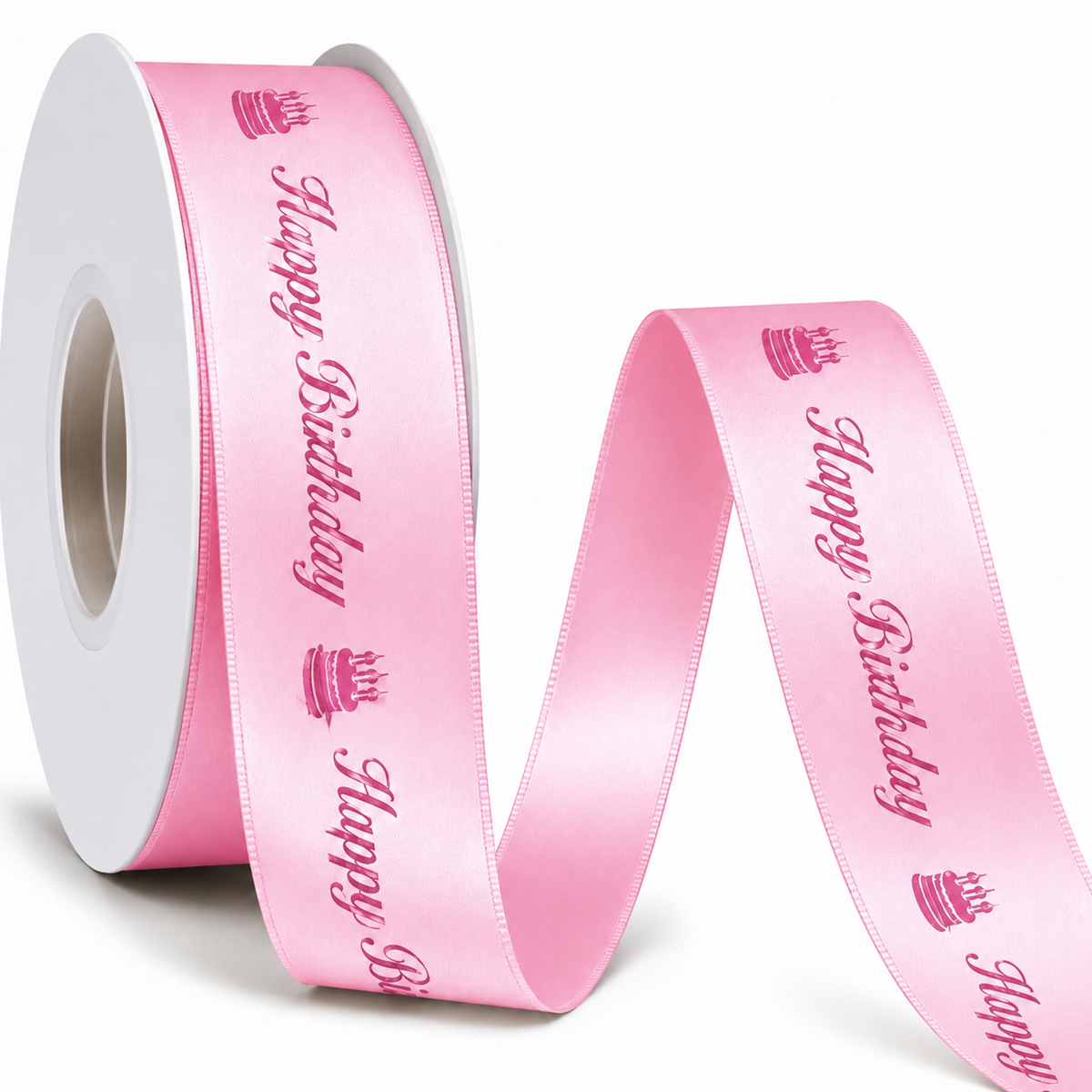 Printed Satin Ribbon ( Happy Birthday )