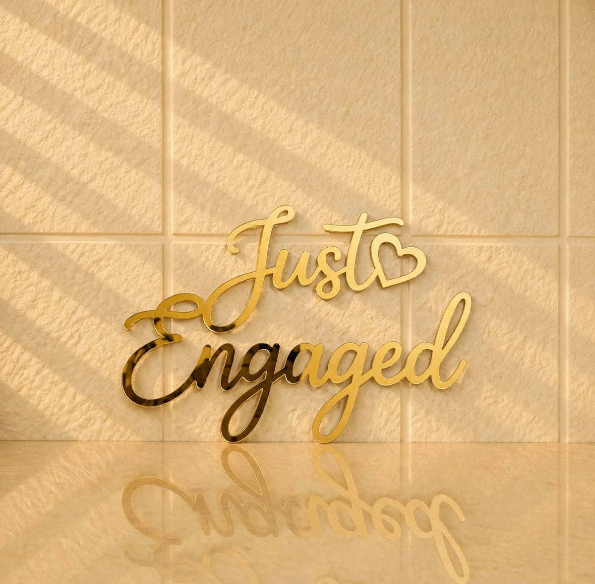 Just Engaged Acrylic cutout