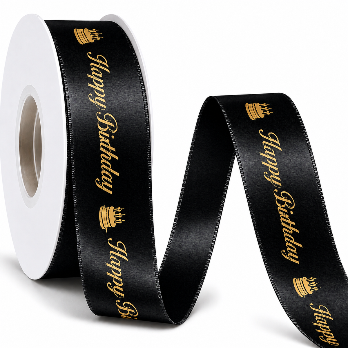 Printed Satin Ribbon ( Happy Birthday )
