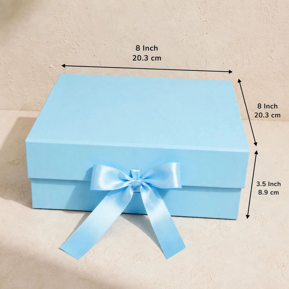 Plain Ribbon Box ( 8 × 8 × 3.5 )