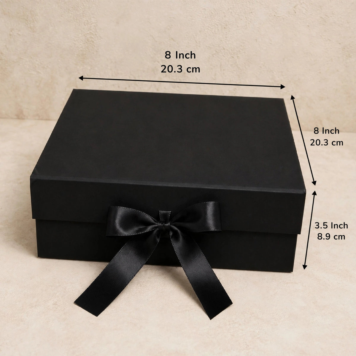 Plain Ribbon Box ( 8 × 8 × 3.5 )