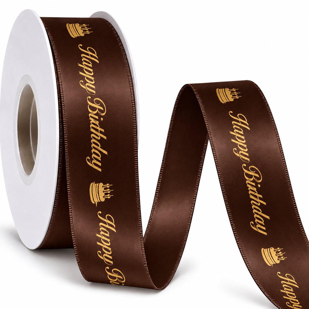 Printed Satin Ribbon ( Happy Birthday )