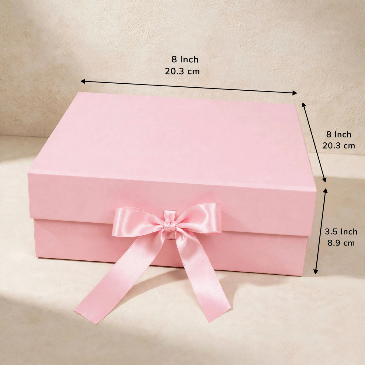Plain Ribbon Box ( 8 × 8 × 3.5 )