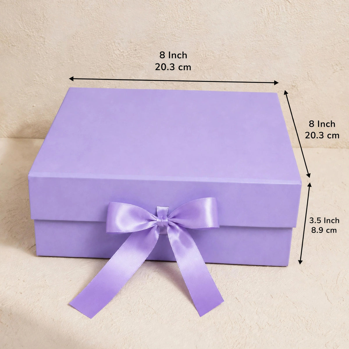 Plain Ribbon Box ( 8 × 8 × 3.5 )