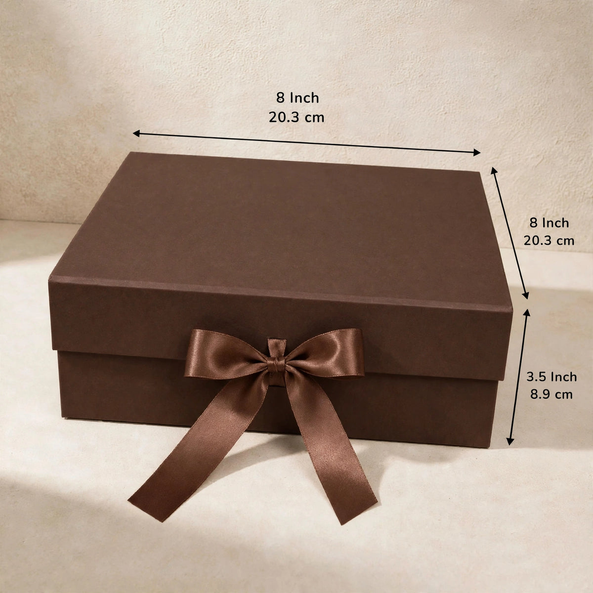 Plain Ribbon Box ( 8 × 8 × 3.5 )