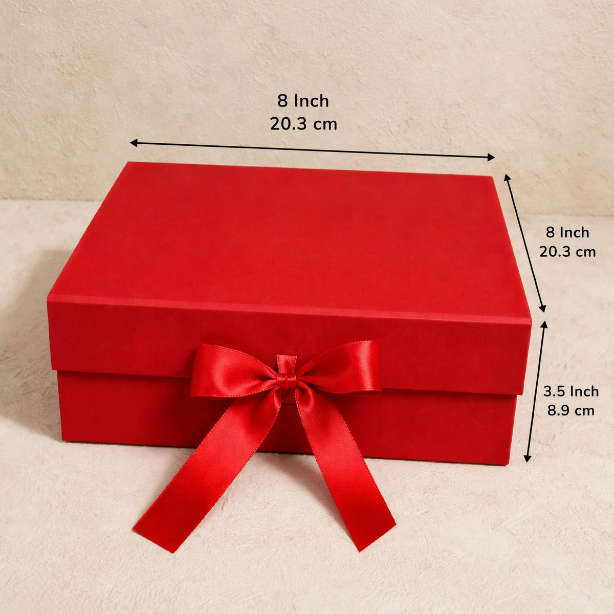 Plain Ribbon Box ( 8 × 8 × 3.5 )